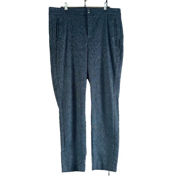 Chico's Dress Pants Women 0 US Size 8R Speckled Gray Woven Cropped Rayon Blend - Picture 2 of 15